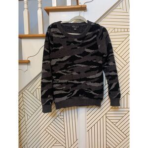 Barefoot Dreams Cozychic Zebra Print Pullover Sweater